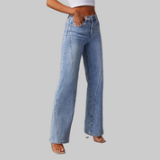 Bianca Esposito | High Waist Wide-Leg Light Blue Jeans