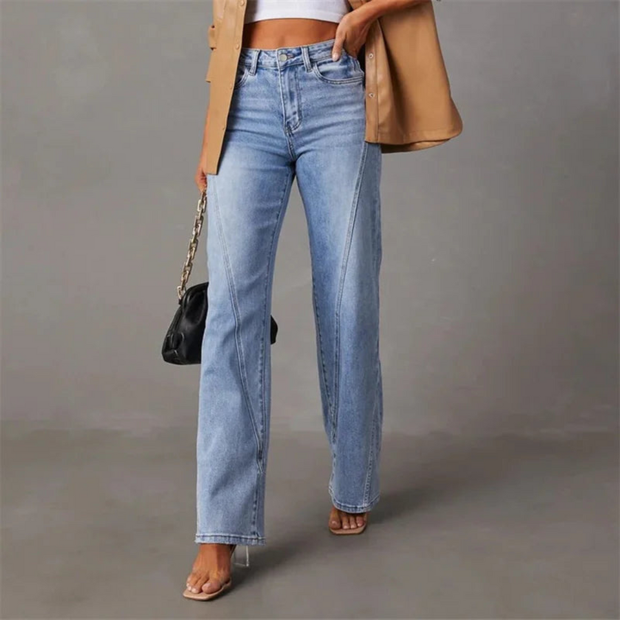 Bianca Esposito | High Waist Wide-Leg Light Blue Jeans
