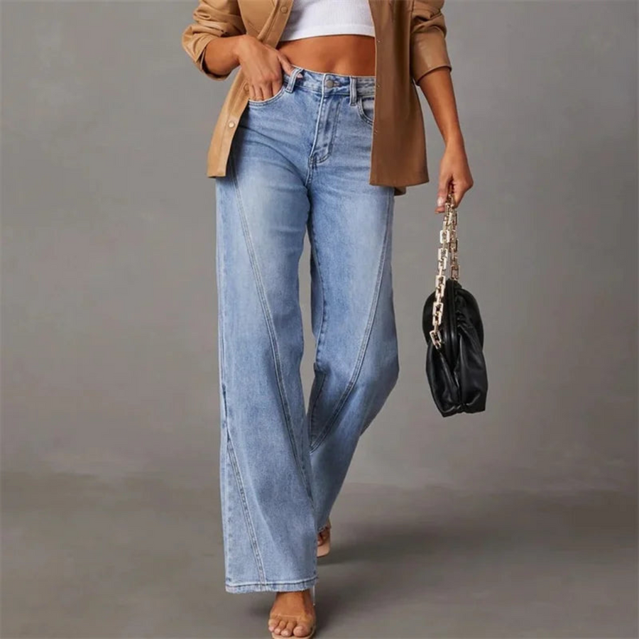 Bianca Esposito | High Waist Wide-Leg Light Blue Jeans
