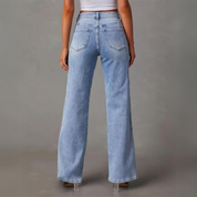 Bianca Esposito | High Waist Wide-Leg Light Blue Jeans