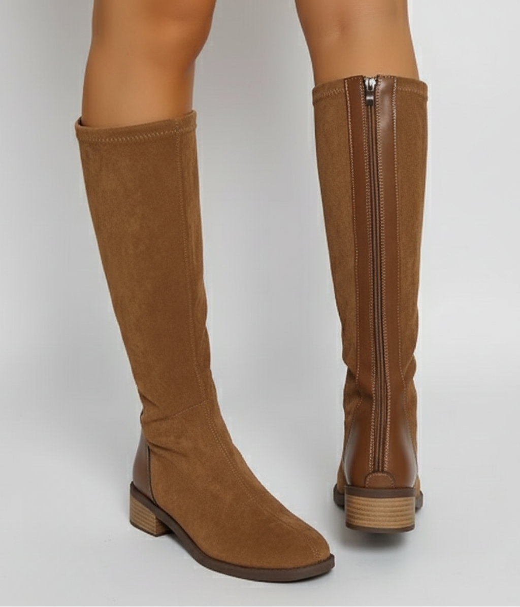 Wendy Sutherland | Brown Suede Knee-High Boots For Women