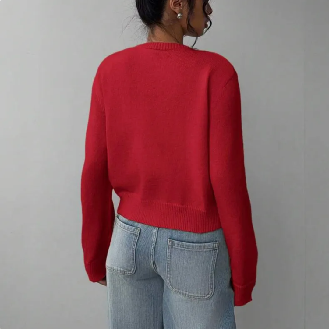 Elara Soft Knit Button Cardigan
