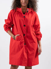 Violet Hawkins | Hooded Rain Jacket in Black