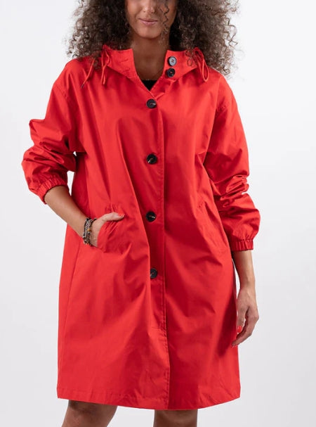 Violet Hawkins | Hooded Rain Jacket in Black
