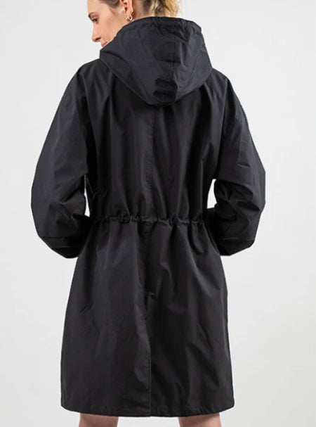 Violet Hawkins | Hooded Rain Jacket in Black