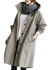 Violet Hawkins | Hooded Rain Jacket in Black