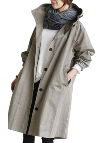 Violet Hawkins | Hooded Rain Jacket in Black