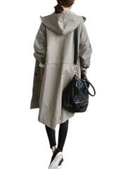 Violet Hawkins | Hooded Rain Jacket in Black