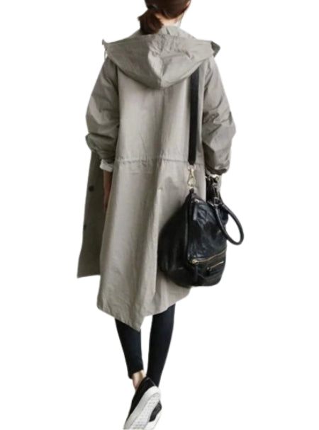 Violet Hawkins | Hooded Rain Jacket in Black