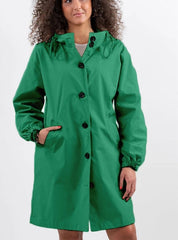 Violet Hawkins | Hooded Rain Jacket in Black