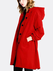 Violet Hawkins | Hooded Rain Jacket in Black