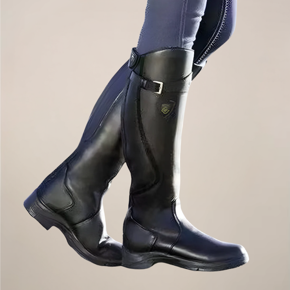Florence Griffiths | Bottes en daim vert olive à hauteur du genou