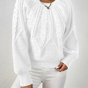 Lydia Campbell | Burnt Orange Cable Knit Sweater