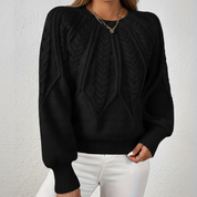 Lydia Campbell | Burnt Orange Cable Knit Sweater