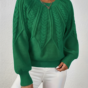 Lydia Campbell | Burnt Orange Cable Knit Sweater