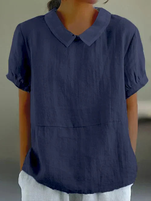Thalia Rosenfield | Linen Collar Blouse For Women