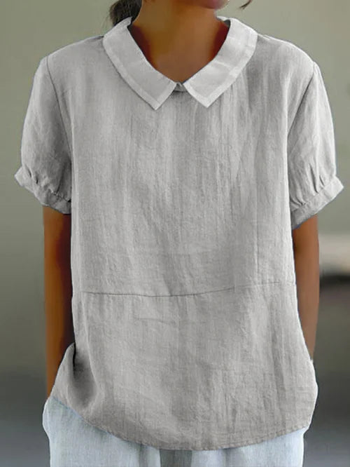 Thalia Rosenfield | Linen Collar Blouse For Women
