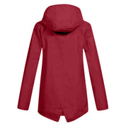Evelyn Cooper | Waterproof Hooded Rain Jacket in Stone