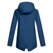 Evelyn Cooper | Waterproof Hooded Rain Jacket in Stone