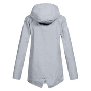 Evelyn Cooper | Waterproof Hooded Rain Jacket in Stone