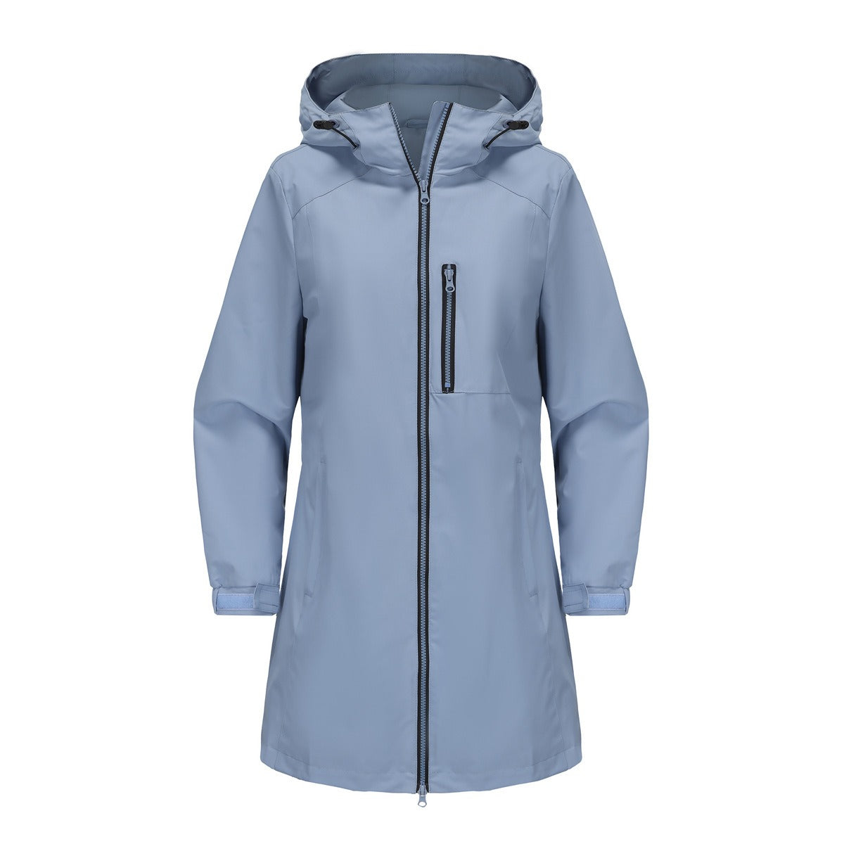 Winifred Turner | Waterproof Hooded Rain Jacket in Cobalt Blue
