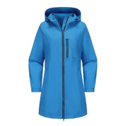 Winifred Turner | Waterproof Hooded Rain Jacket in Cobalt Blue