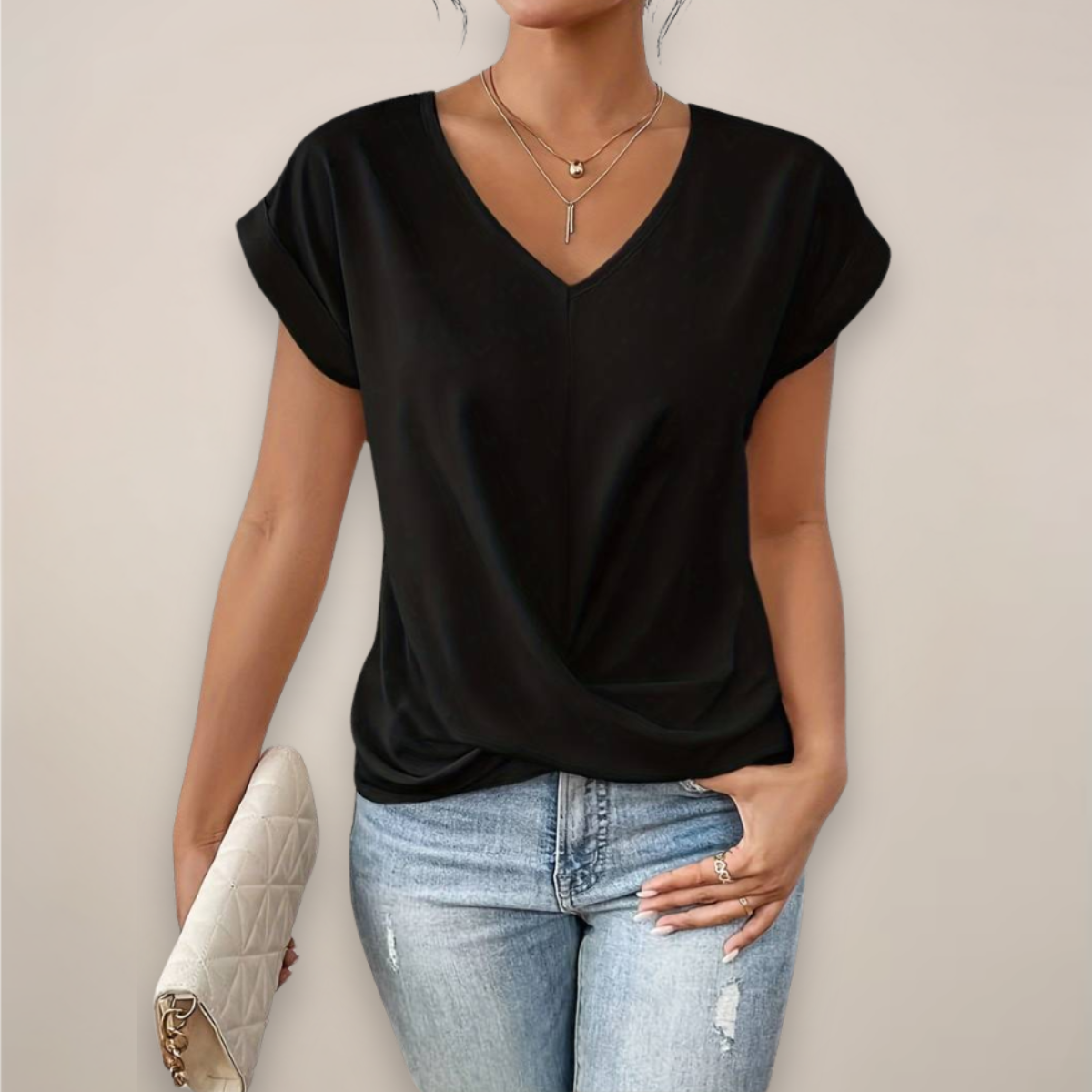 Womens-Short-Sleeve-Twist-Front-Top-V-Neck-Spring-Summer.png