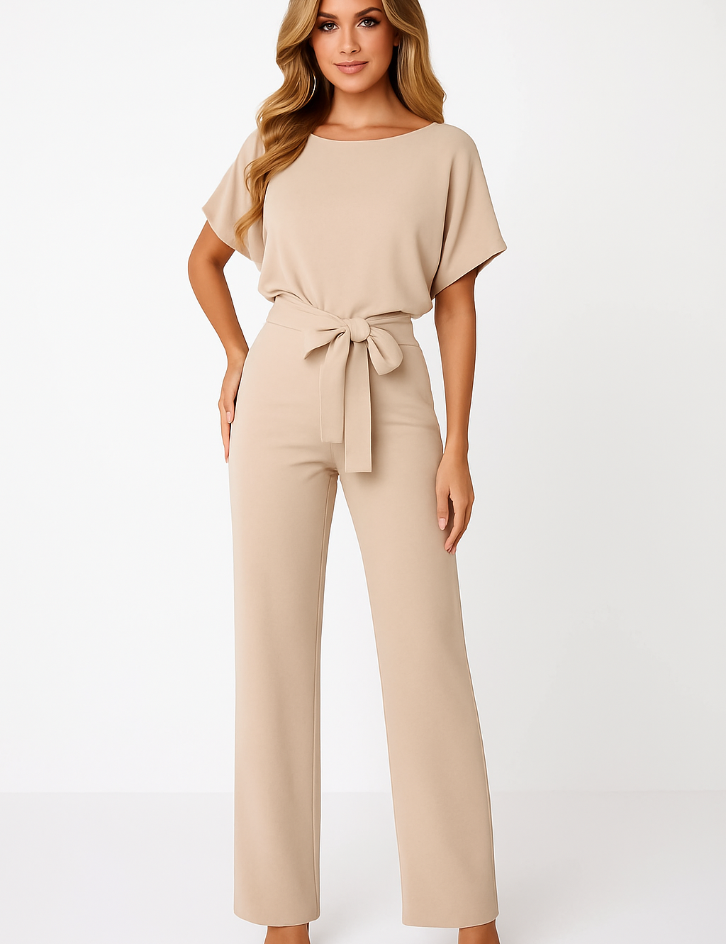 Womens-Tie-Ribbon-Jumpsuit-Short-Sleeved-One-Piece-2.png