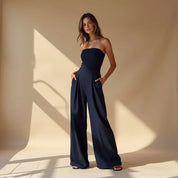 Kara Whitlock | Strapless Wide Leg Jumpsuit For Women