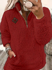 Poppy Griffiths | Plush Half-Zip Fleece Pullover