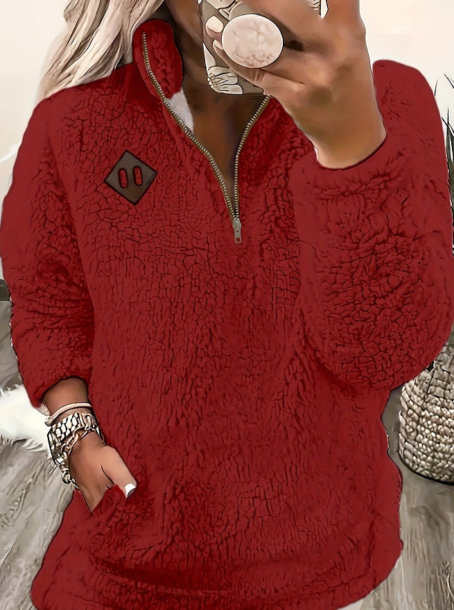 Poppy Griffiths | Plush Half-Zip Fleece Pullover