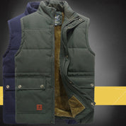 Thomas Lewis | Gilet utilitaire matelassé doublé en polaire pour homme