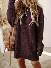 Olivia Walker | Cable Knit Sweater Dress