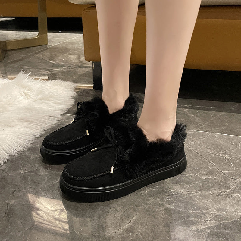 Catriona Palmer | Mocassins d’intérieur en fausse fourrure duveteuse