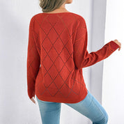 Rosamund Fielding | V-Neck Cutout Knit Sweater
