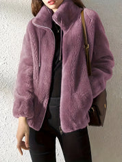 Rosie Kendall | Veste oversize zippée en fausse fourrure