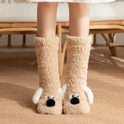Daisy Nelson | Fluffy Dog Slipper Socks – Knee-High & Non-Slip