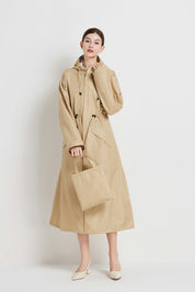 Daisy Williams | Imperméable long à capuche jaune soleil