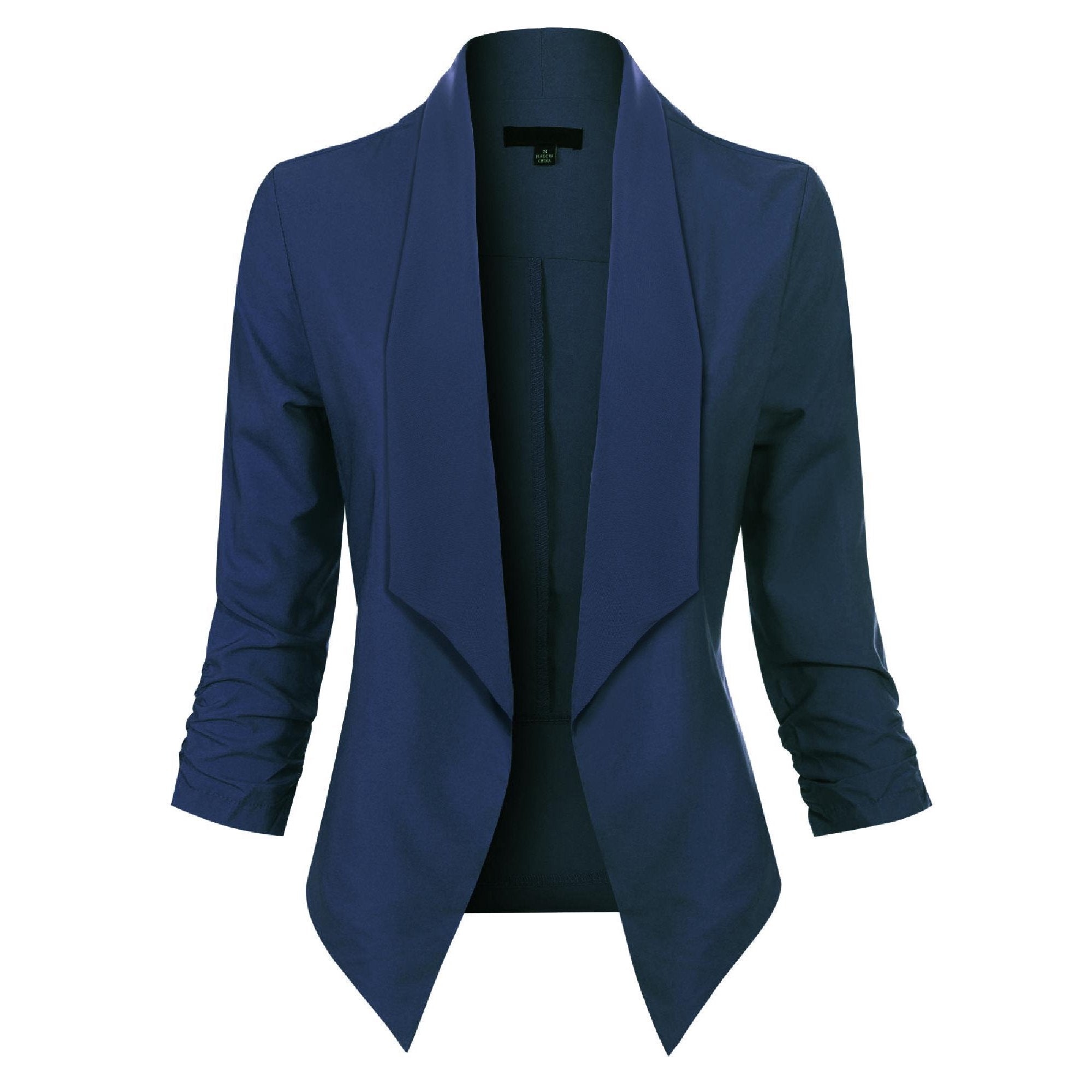 Millicent Scott | Open-Front Draped Blazer