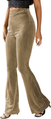 Phoebe Baker | Pantalon évasé côtelé en velours à taille haute