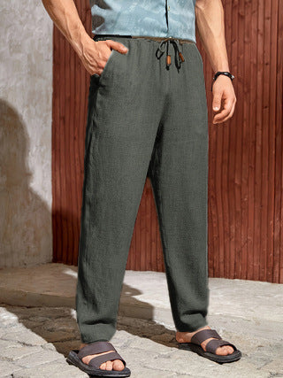 Leonardo Ashford | Relaxed Linen Drawstring Trousers