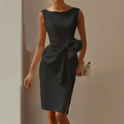 Isabella Whitmore | Elegant Bow Midi Dress For Women