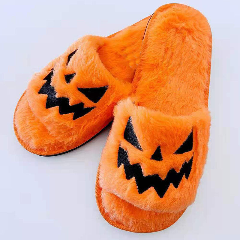 Spooky Stomp | Pumpkin Halloween Slippers For Women