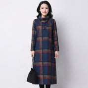 Alice Taylor | Plaid Wool Maxi Dress With Turtleneck