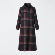 Alice Taylor | Plaid Wool Maxi Dress With Turtleneck