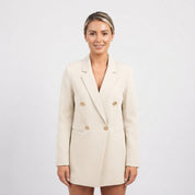 Amelia Scott | Green Double-Breasted Blazer with Gold Buttons