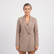 Amelia Scott | Green Double-Breasted Blazer with Gold Buttons