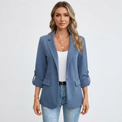 Amelia Thompson | Tailored Open-Front Blazer