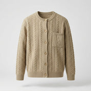 Annabel Ashcombe | Rose Pink Knitted Button-Front Cardigan