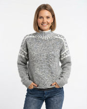 Aoife Evans | Cozy Patterned Turtleneck Sweater